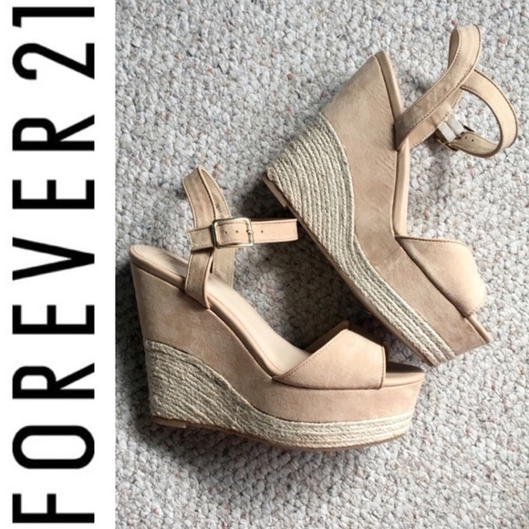 Forever 21 Shoes - 👠 Forever 21 Nude Wedges